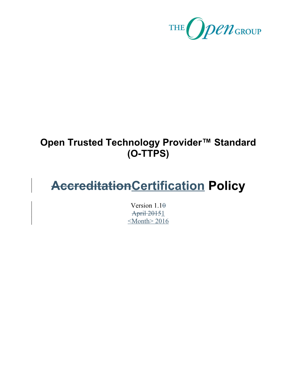 O-TTPS Cert Policy