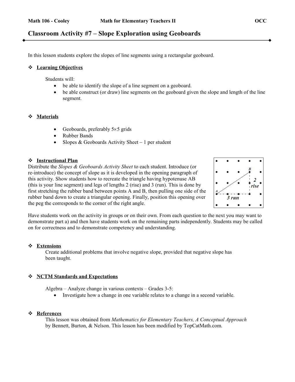 Math 106 - Classroom Activity #7