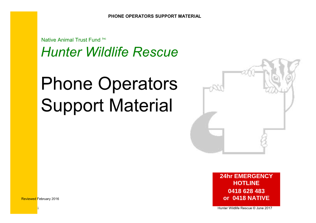 Phone Operators Support Material