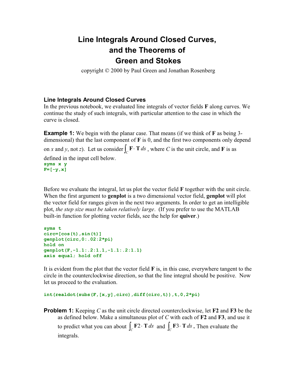 The MATLAB Notebook V1.5.2