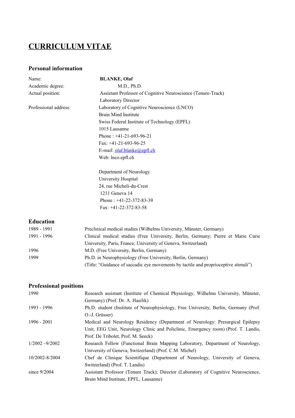 Curriculum Vitae s105