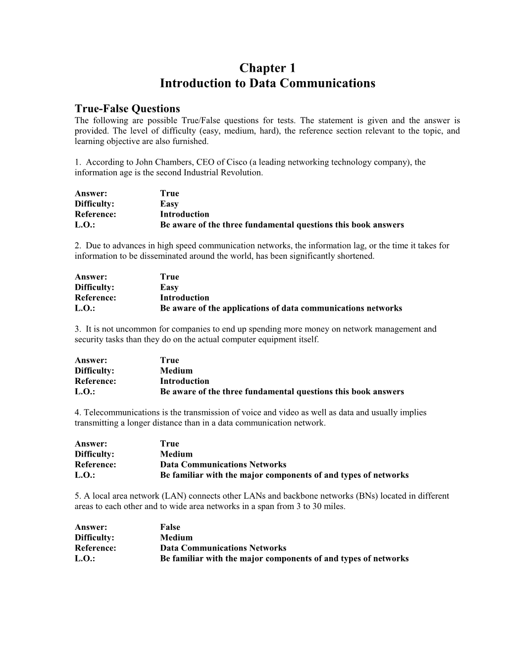 Introduction to Data Communications