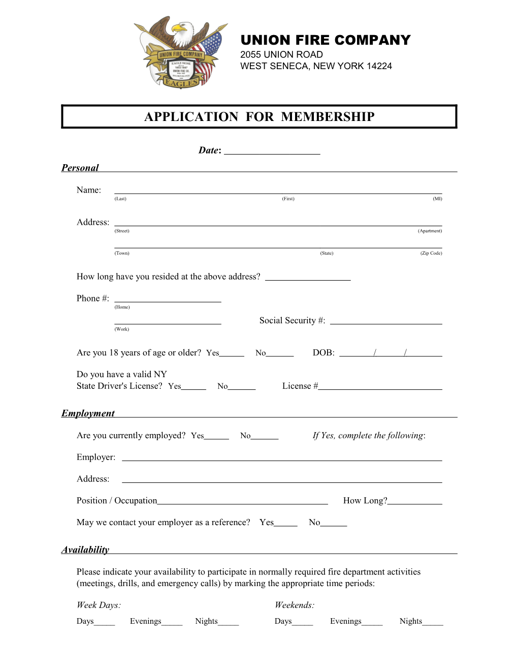 Application for Membership s9