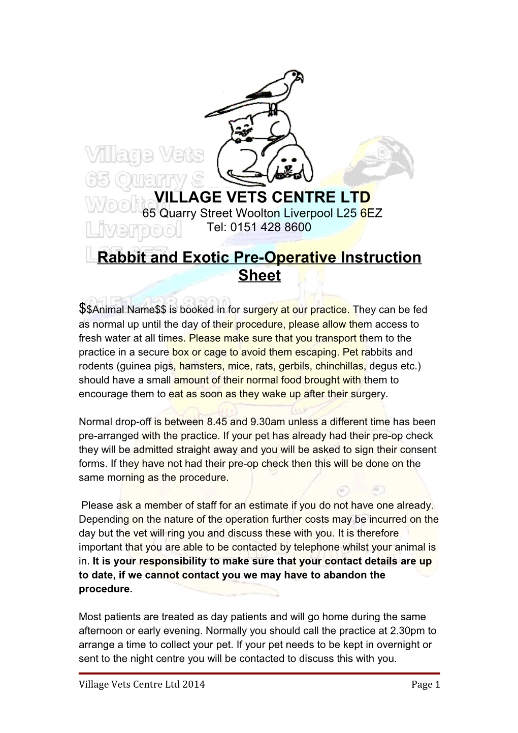 Village Vets Centre Ltd