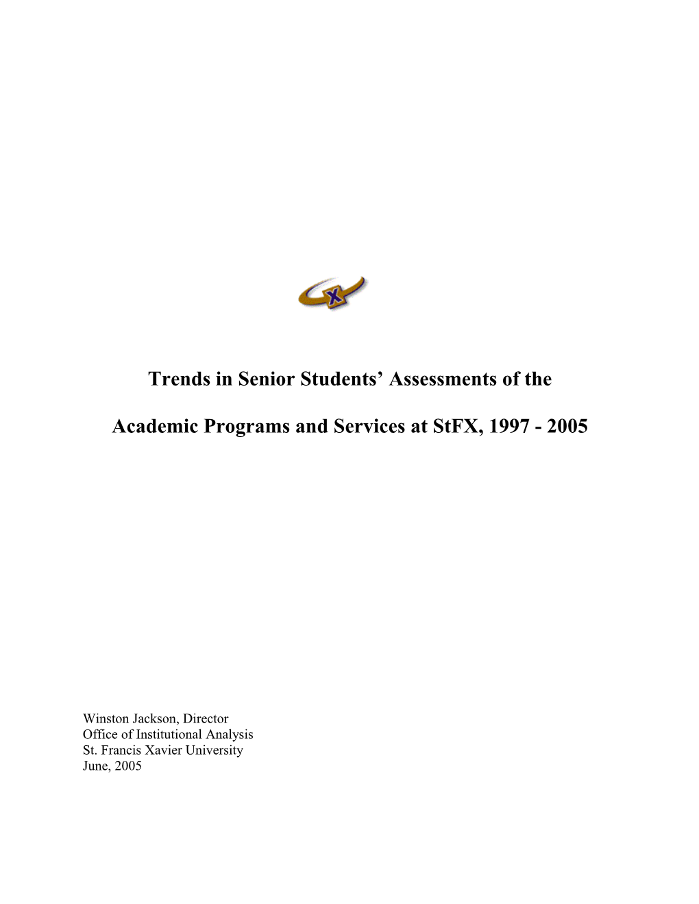 Recent Trends in Student Responses to Academic Programs and Food Services at Stfx