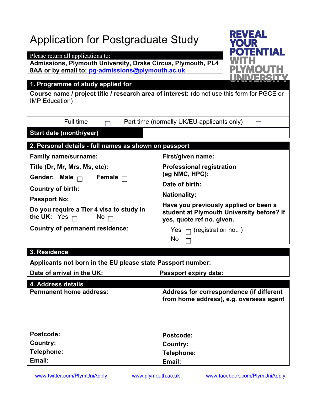 Uop PG Application Form (WWW)