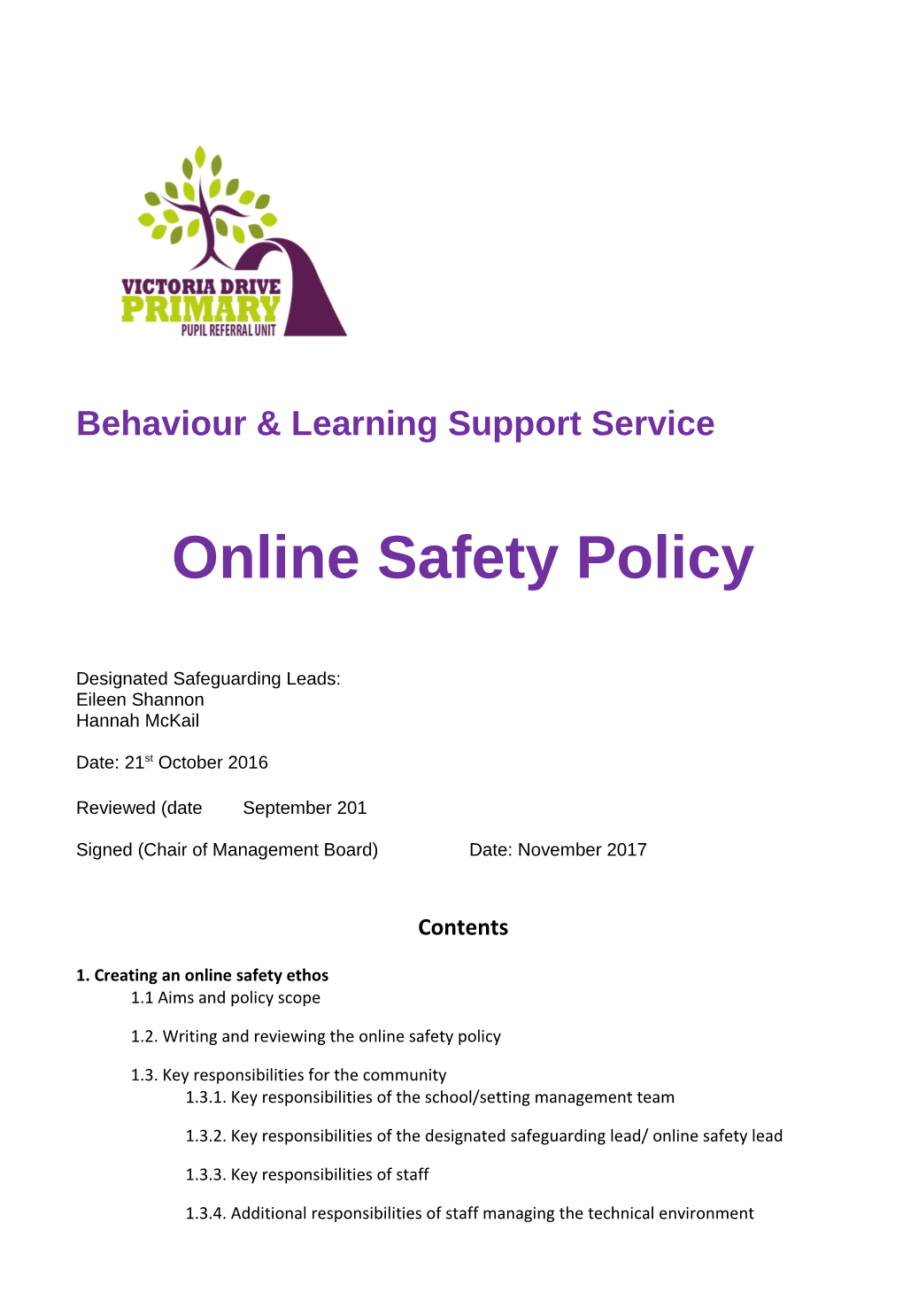 Behaviour & Learning Support Service