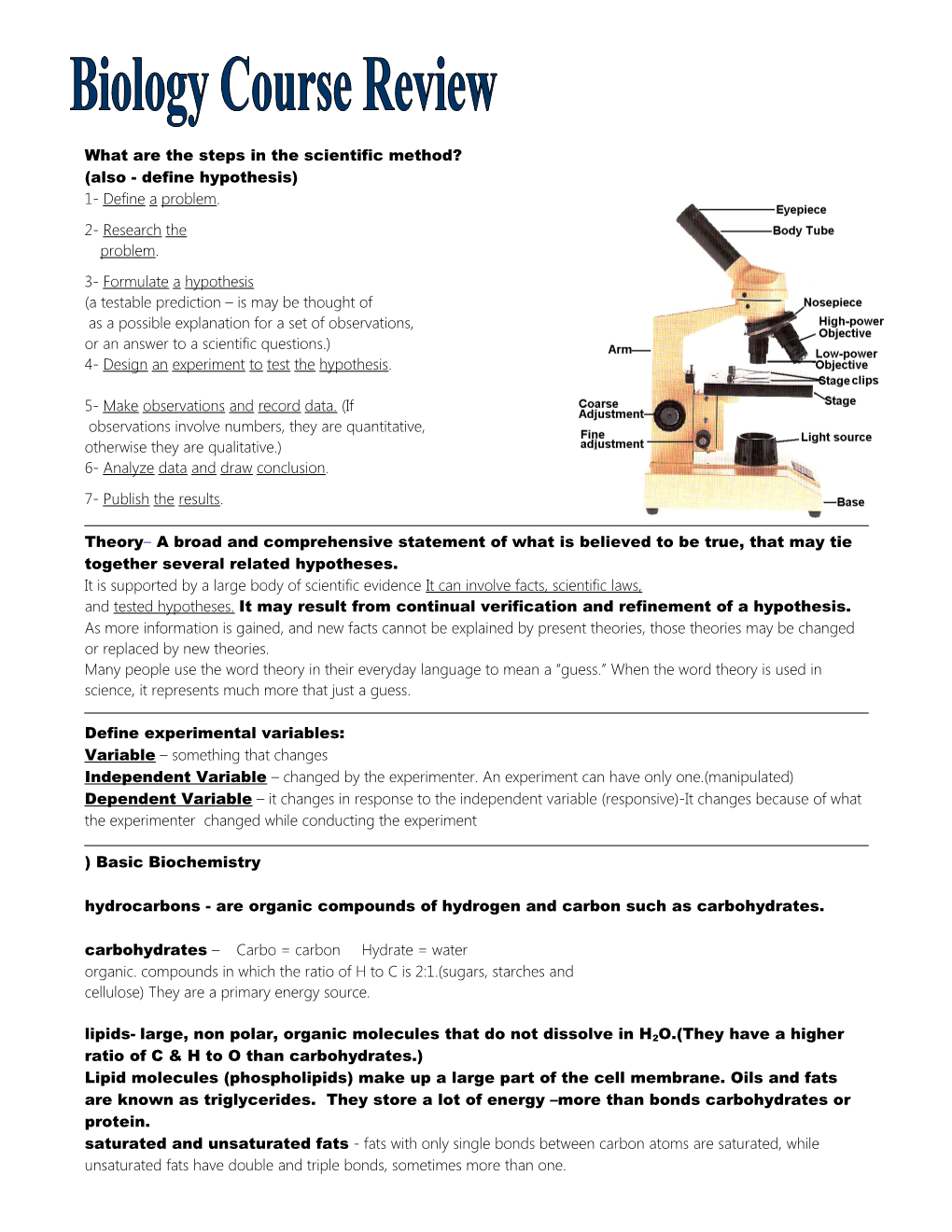 CP Biology Final Exam Review s2