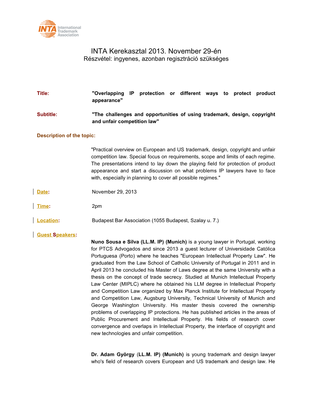 Title: Overlapping IP Protection Or Different Ways to Protectproduct Appearance