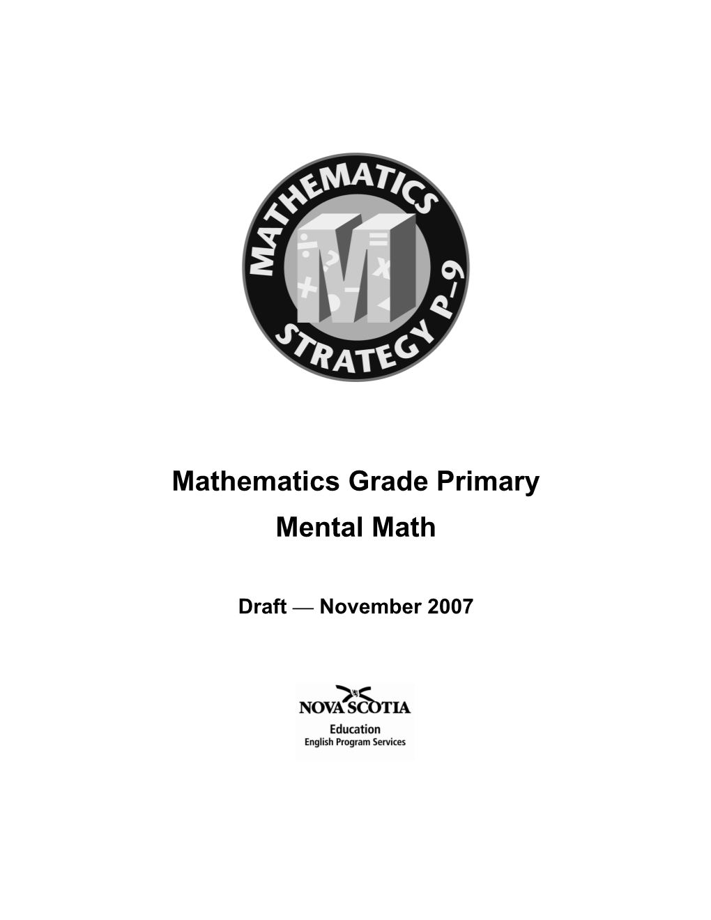Mathematics Grade Primary