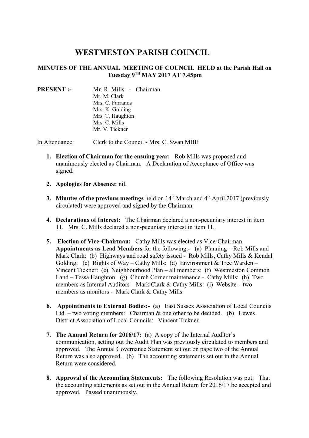 Westmeston Parish Council