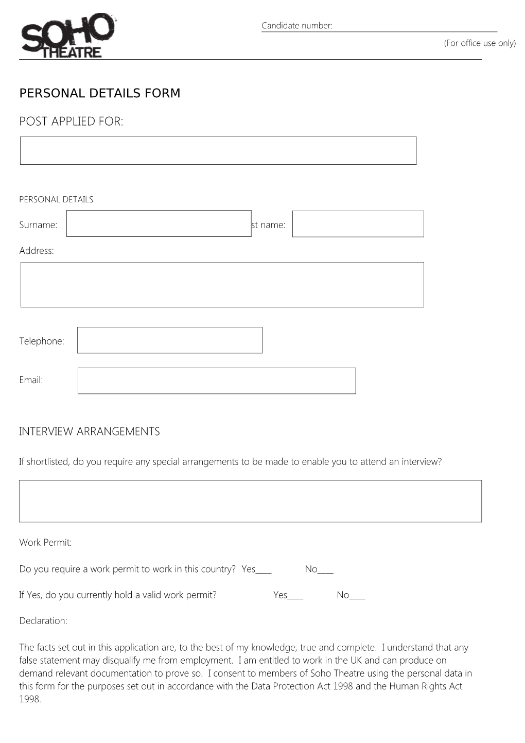 Equal Opportunities Monitoring Form s5