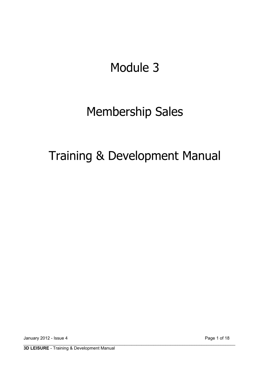 Training and Development Record