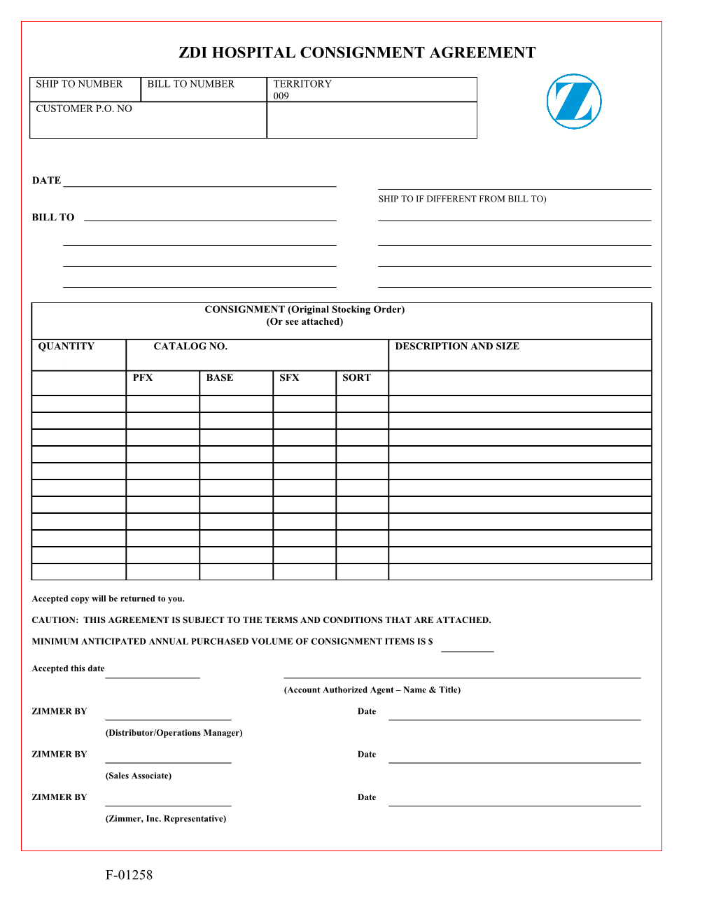 Hospital Consignment Agreement