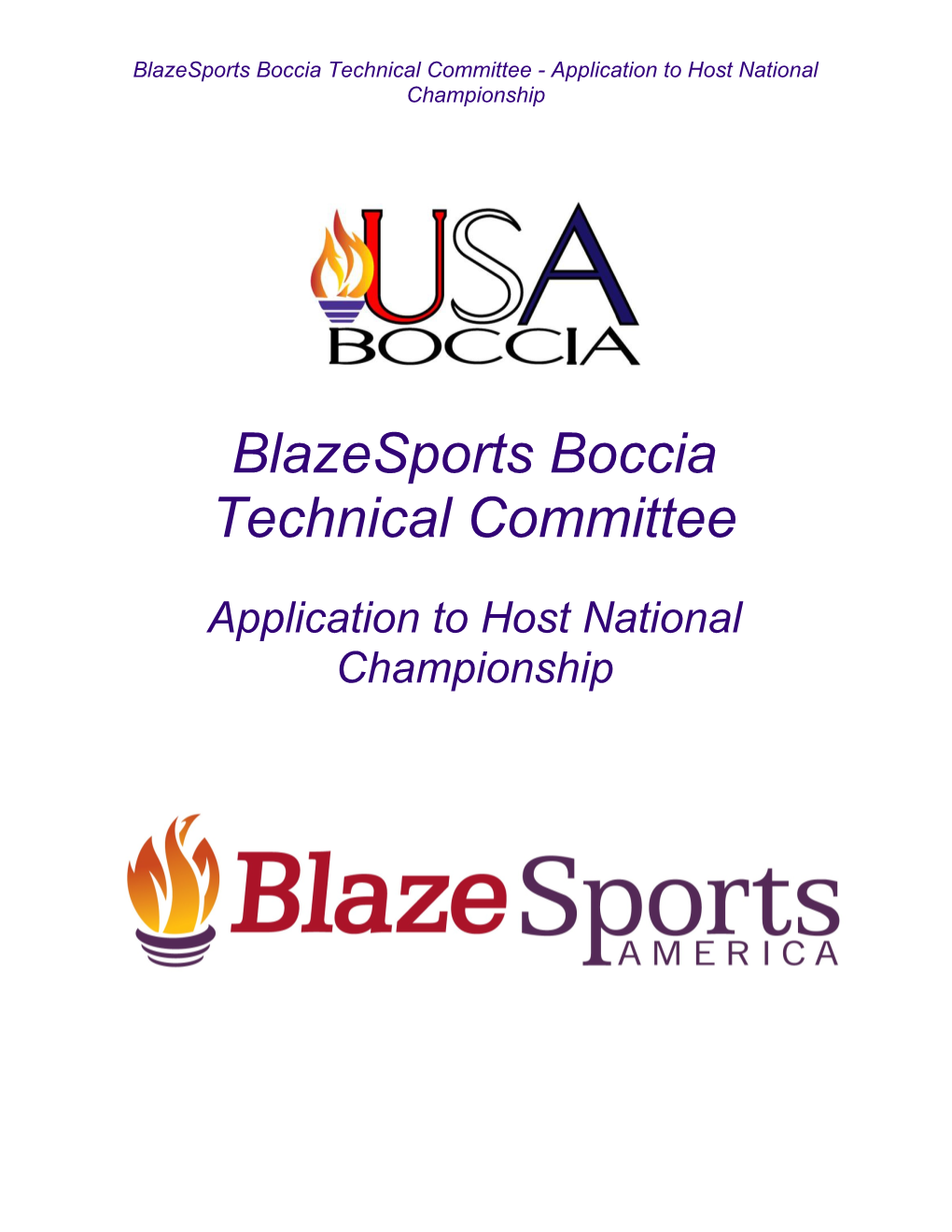 Application to Host National Championship