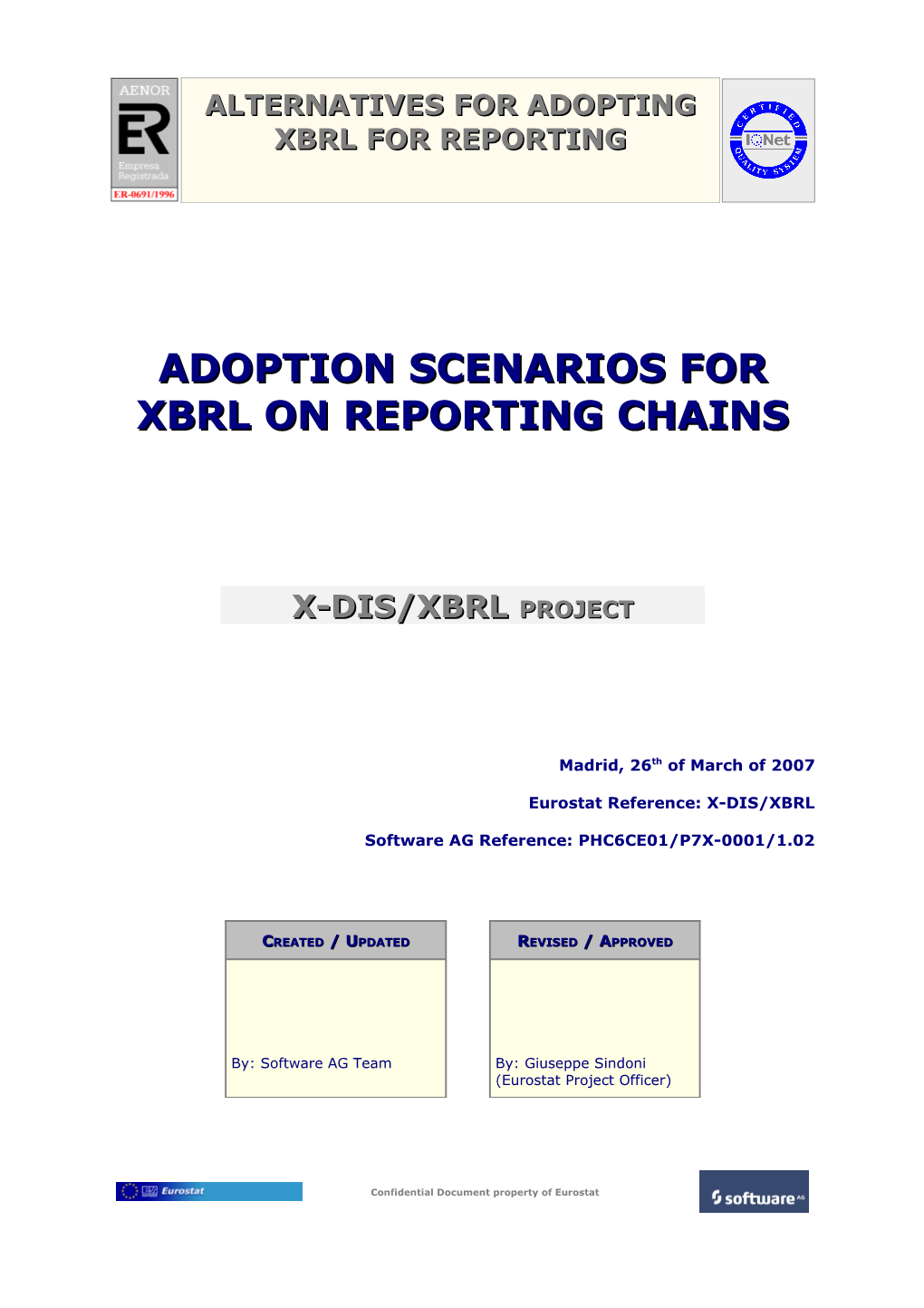 Adoption Scenarios for Xbrl on Reporting Chains