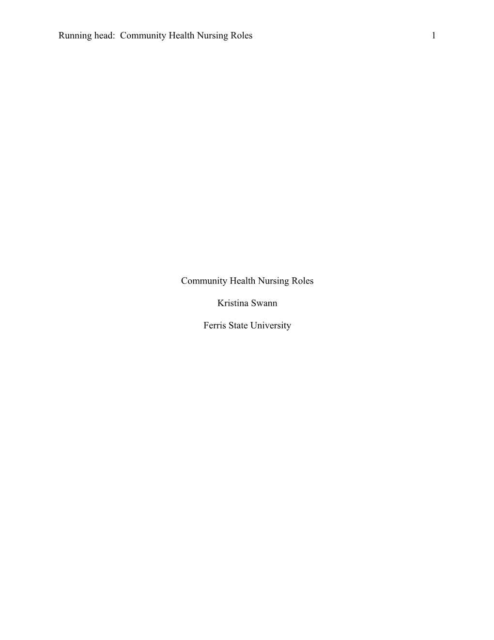 Community Health Nursing Roles 10