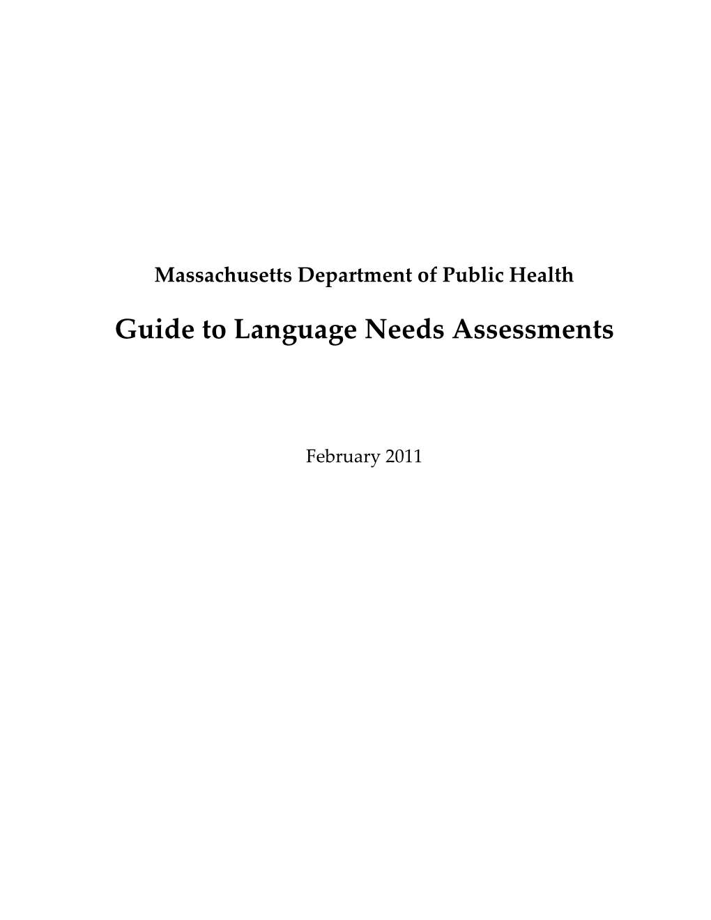 Massachusetts Department of Public Health