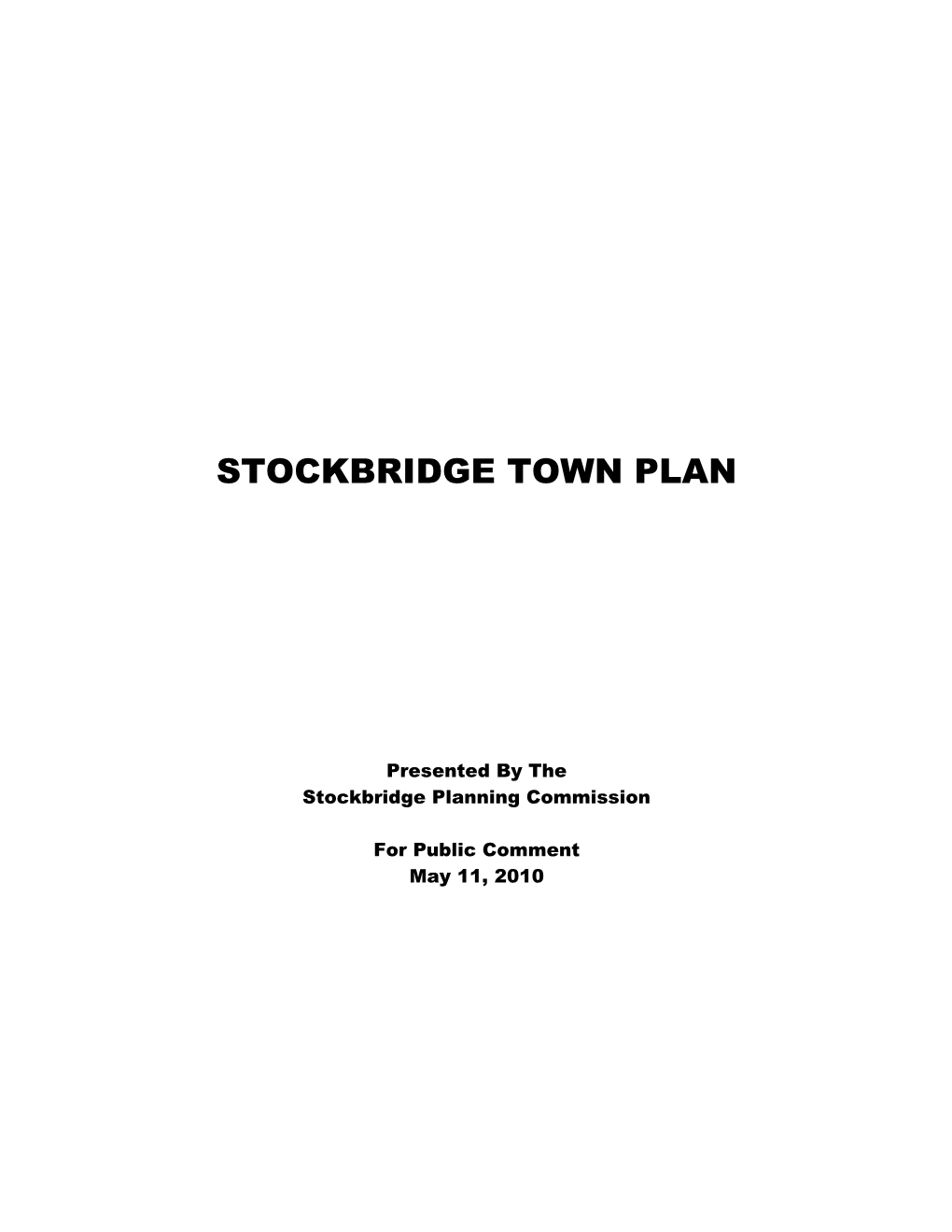 Stockbridge Town Plan