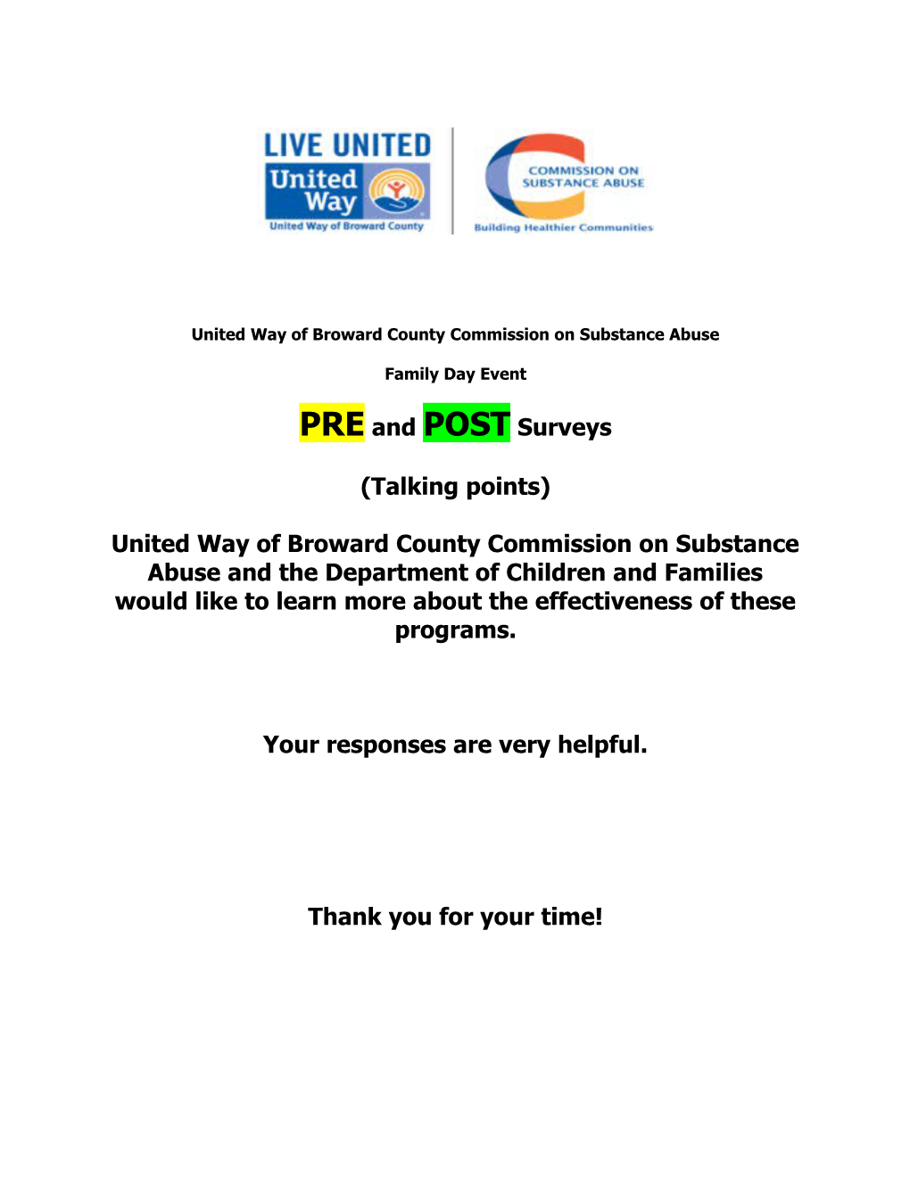 United Way of Broward County Commission on Substance Abuse