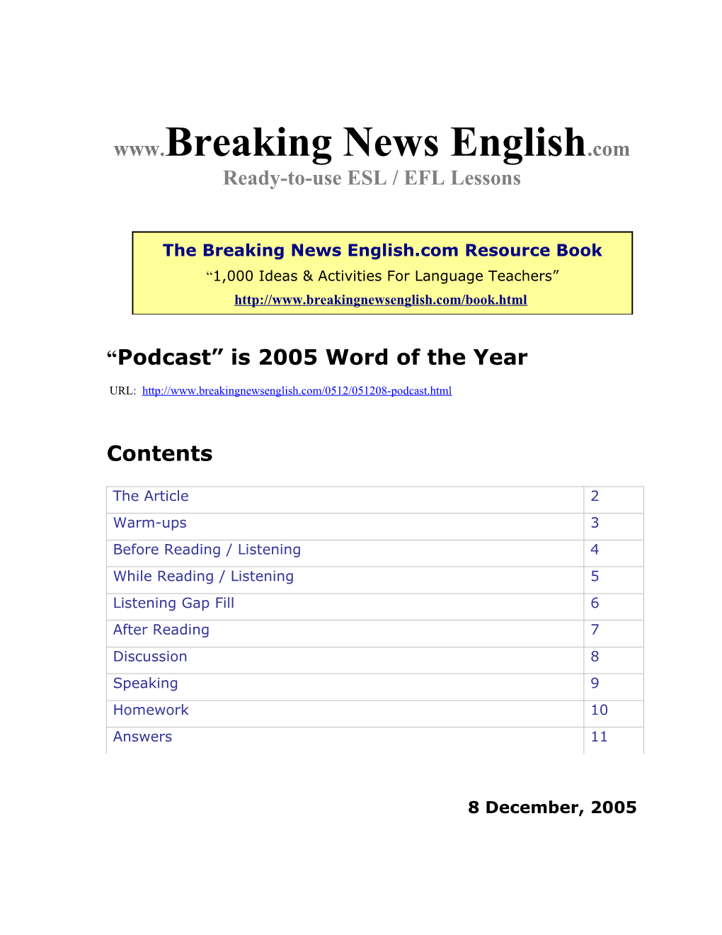 Podcast Is 2005 Word of the Year
