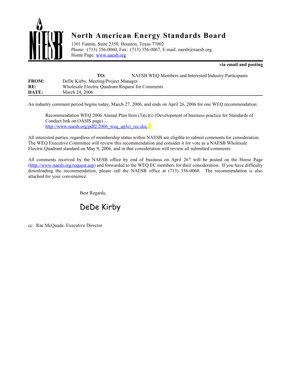 North American Energy Standards Board s21