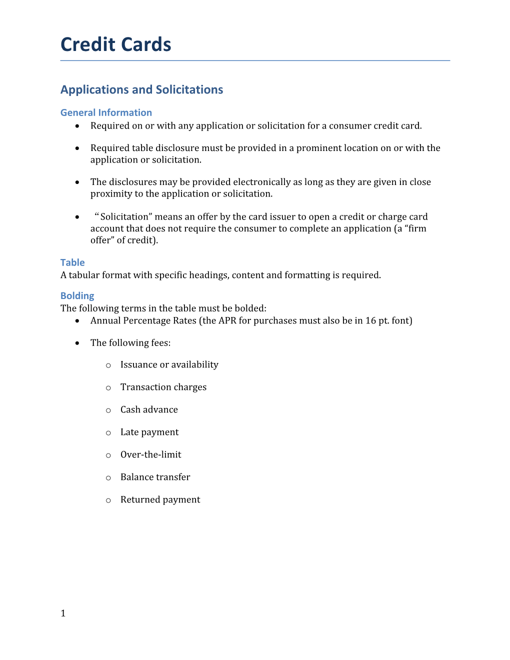 Applications and Solicitations