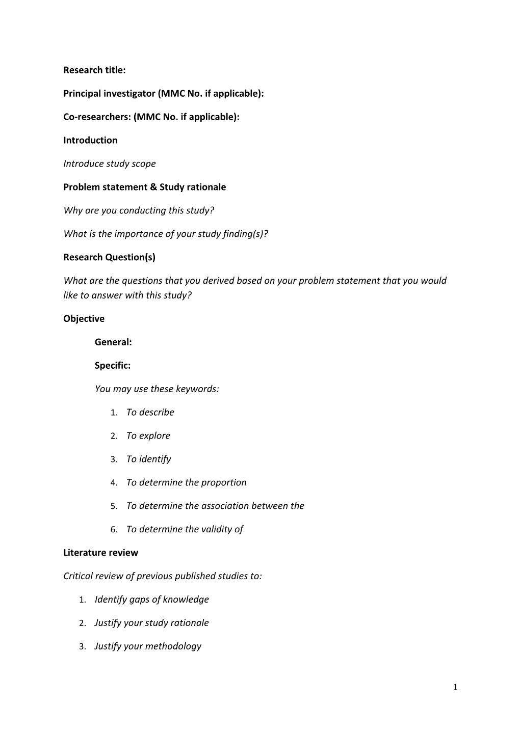 Research Proposal Template s1