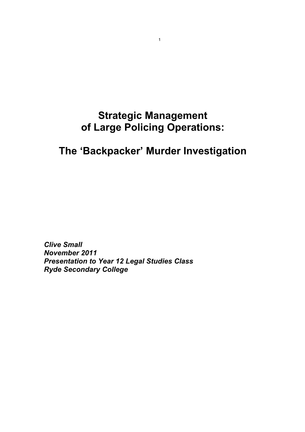 Strategic Management s1