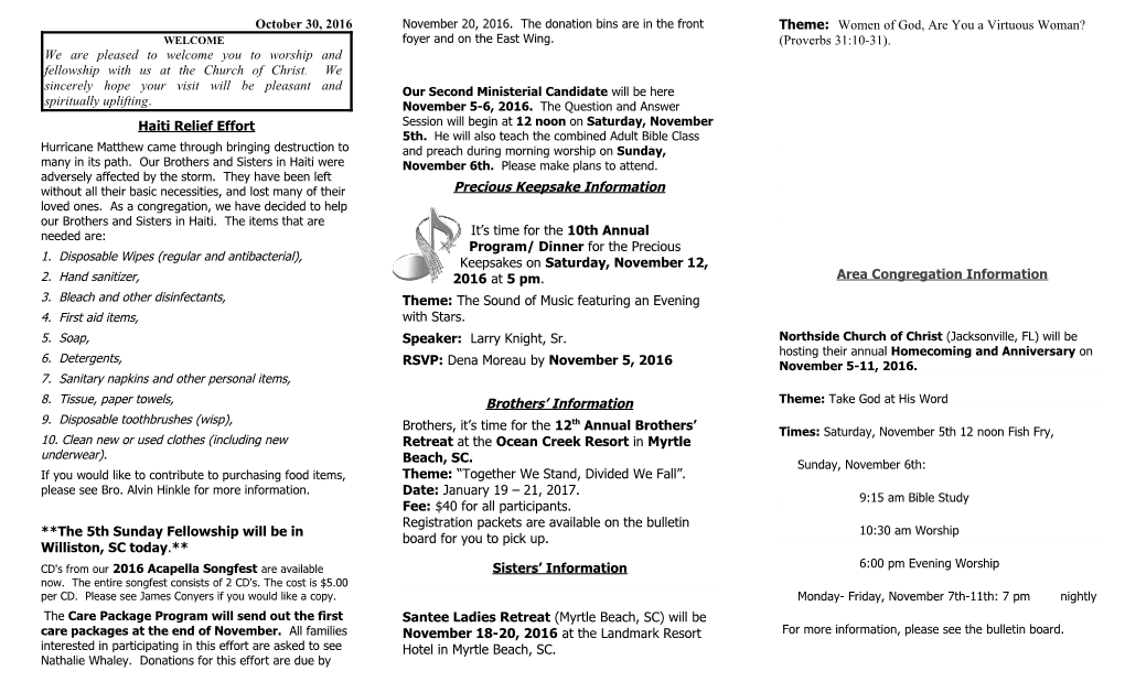 Monthly Schedule of Events s3