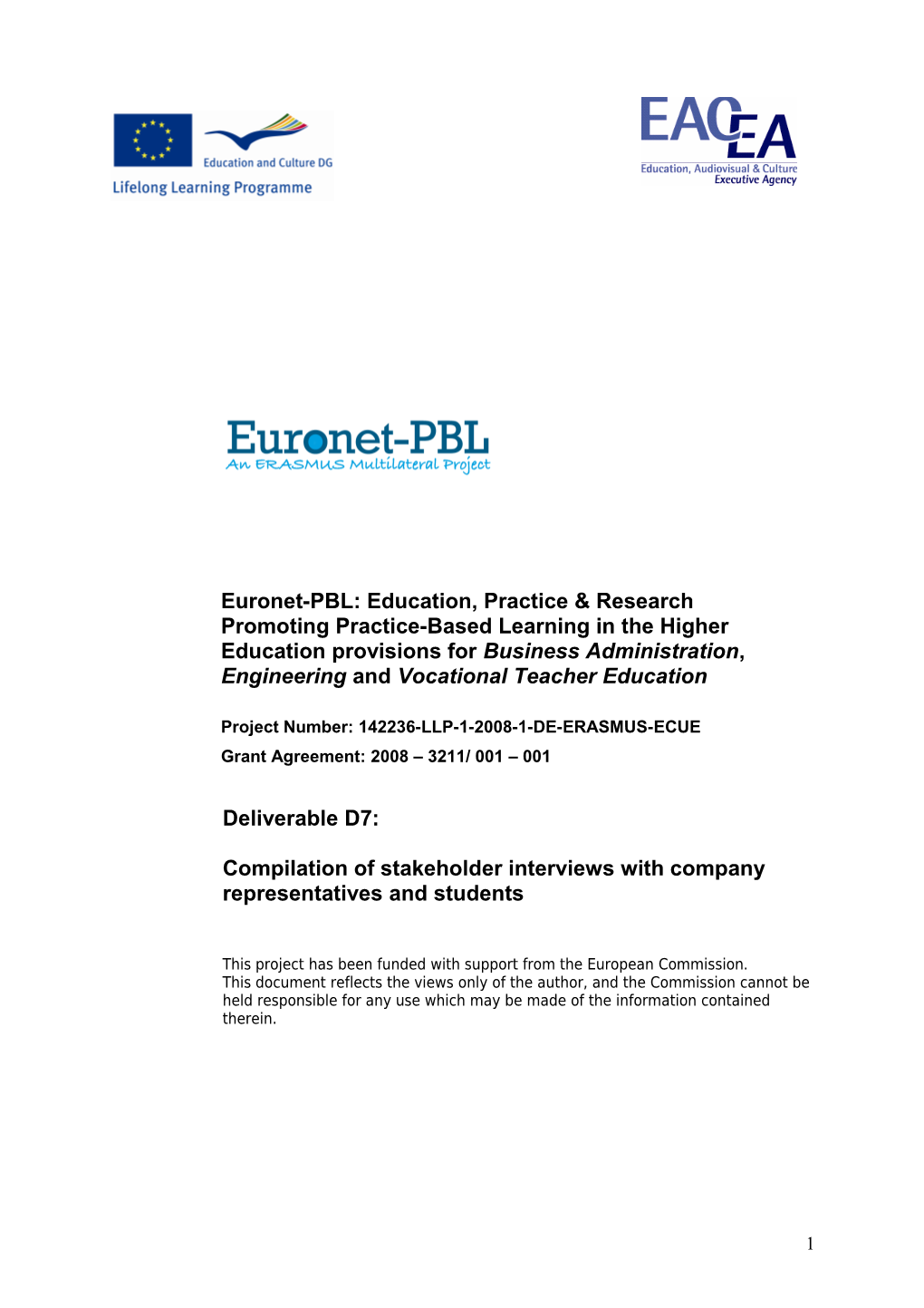 Euronet-PBL: Education, Practice & Research
