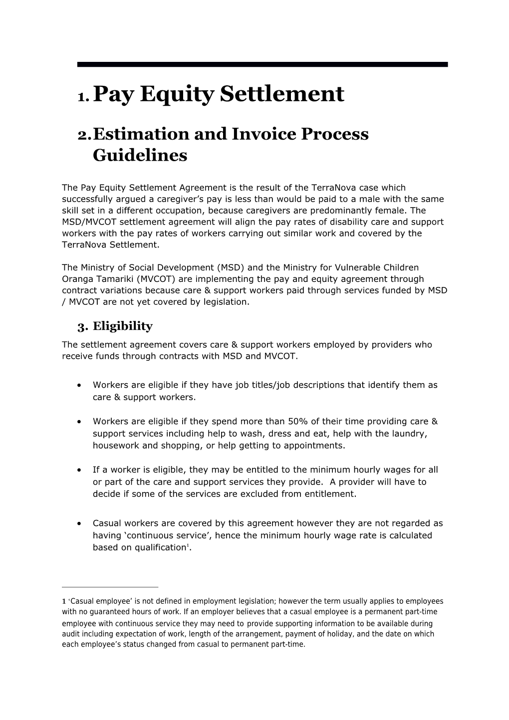 Estimation and Invoice Process Guidelines