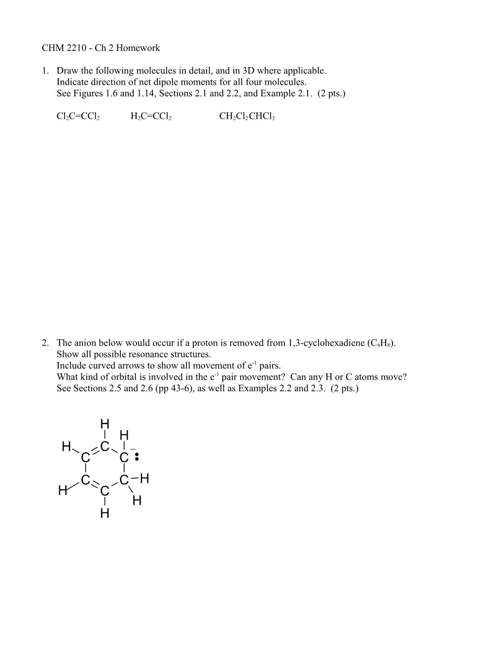 Indicate Direction of Net Dipole Moments for All Four Molecules