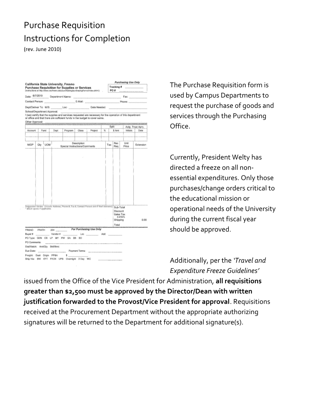 Purchase Requisition