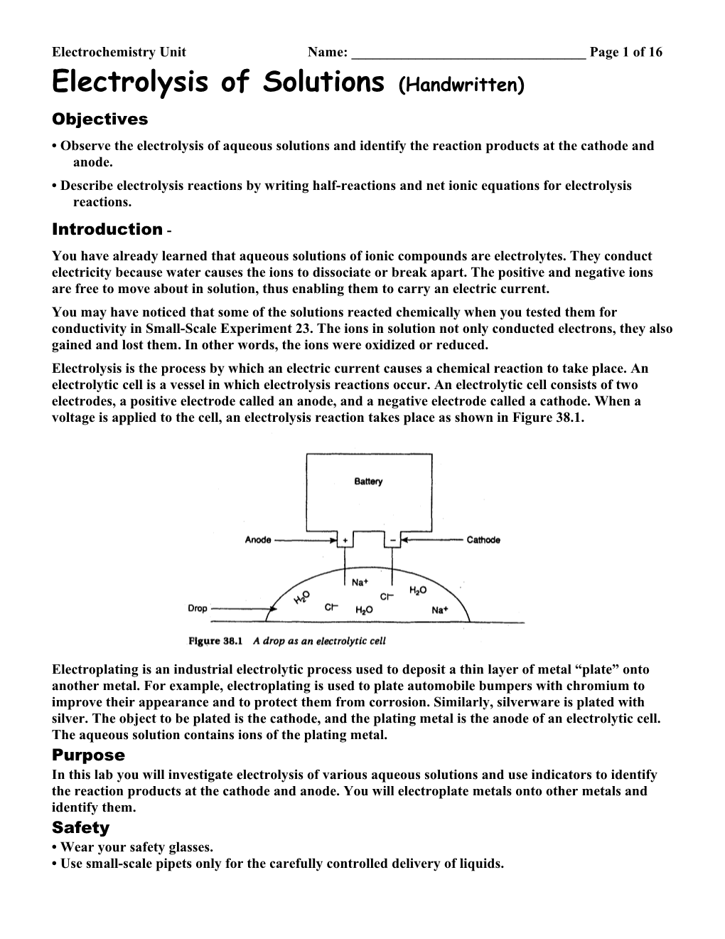 Electric Current: the Movement of Charged Particles s1