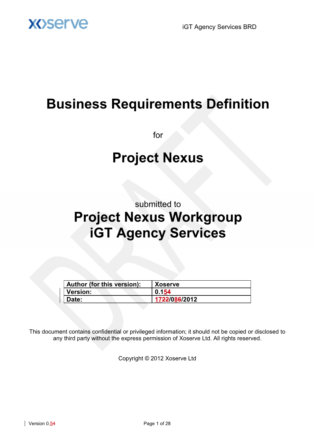 Business Requirement Document Template