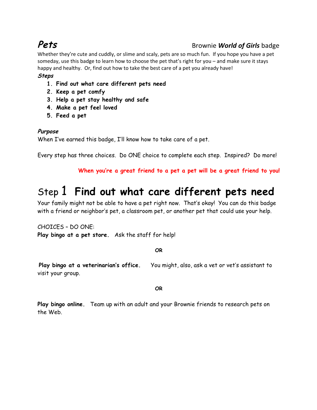 1. Find out What Care Different Pets Need