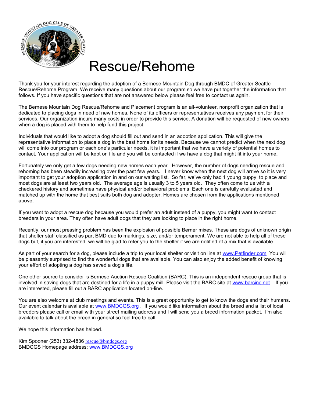 Rescue/Rehome