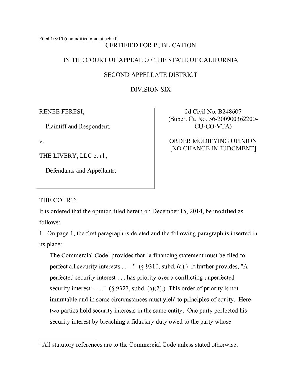 Filed 1/8/15 (Unmodified Opn. Attached)