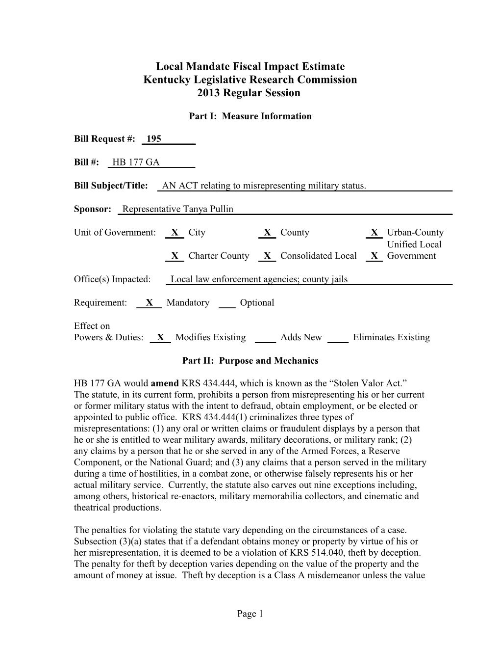 Commonwealth of Kentucky s17