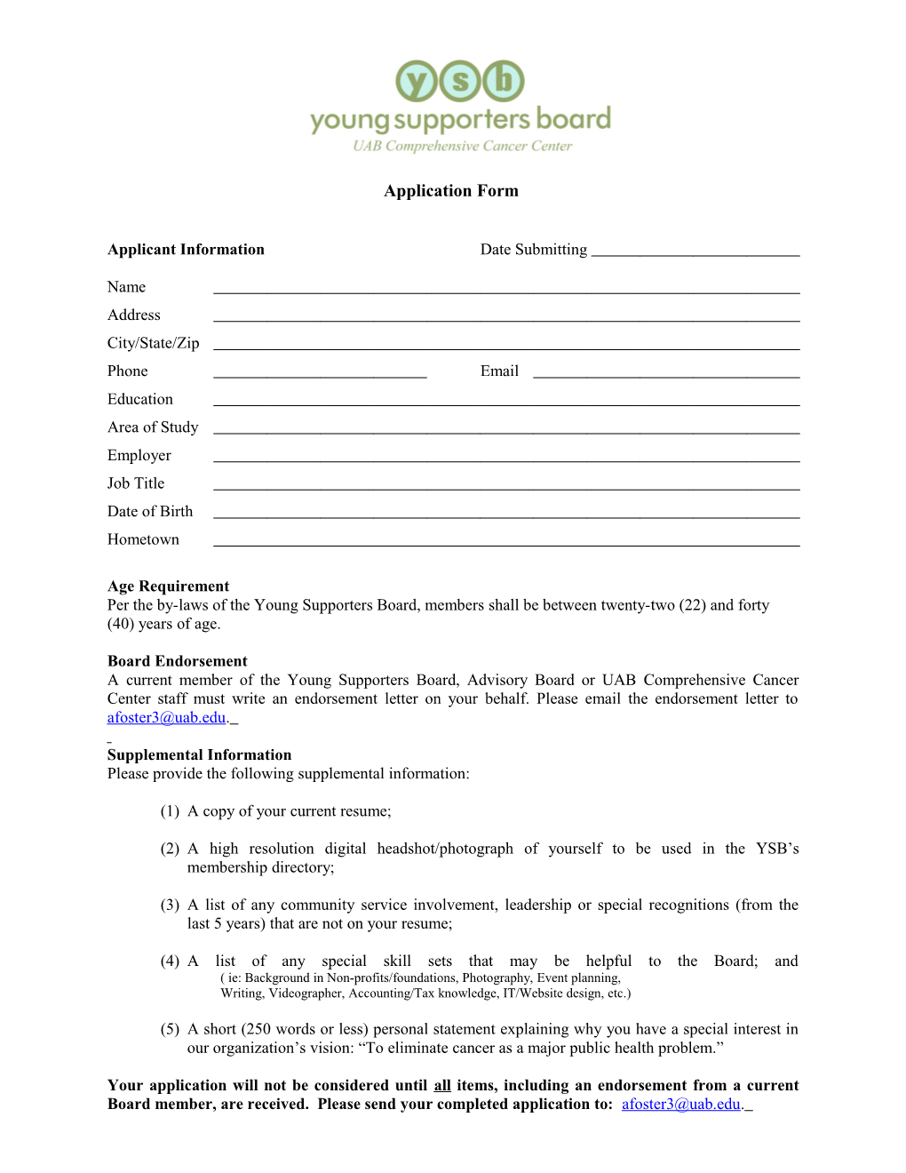 Application Form s35