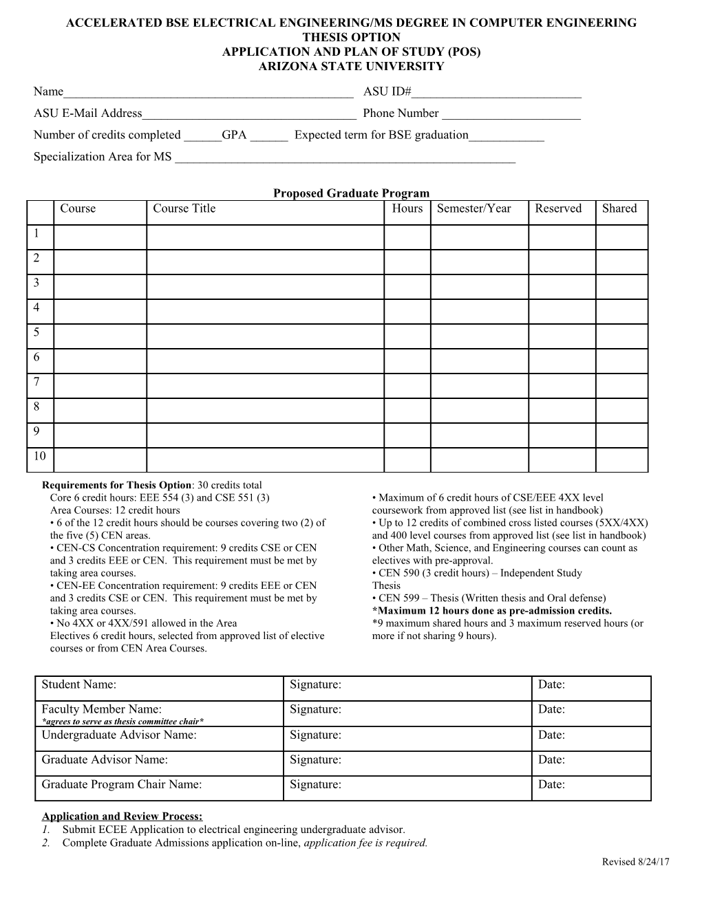 Accelerated Bse Electrical Engineering/Ms Degree in Computer Engineering