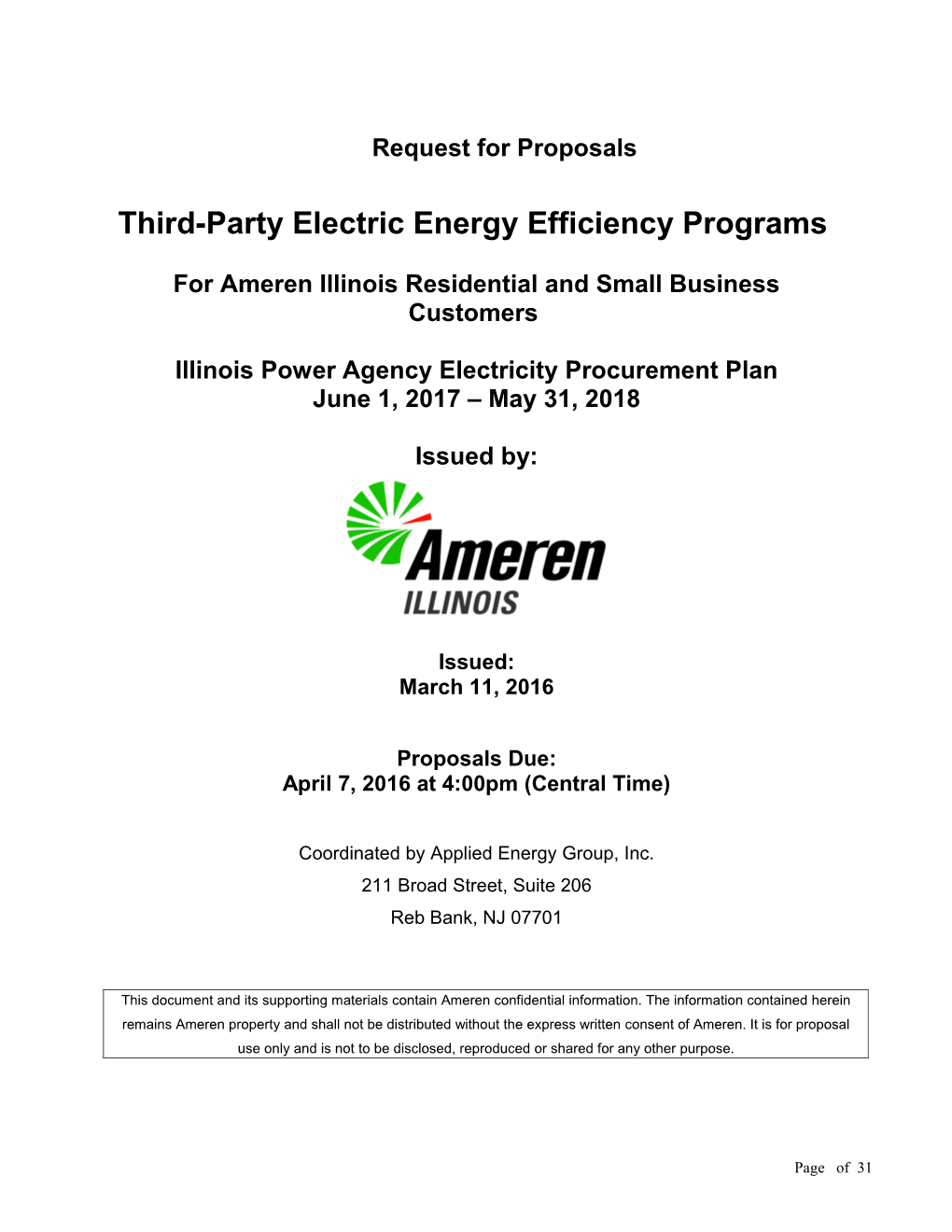 For Ameren Illinois Residential and Small Business