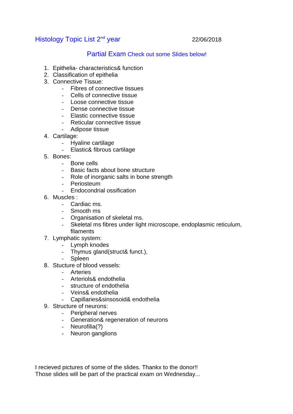 Partial Exam Check out Some Slides Below!