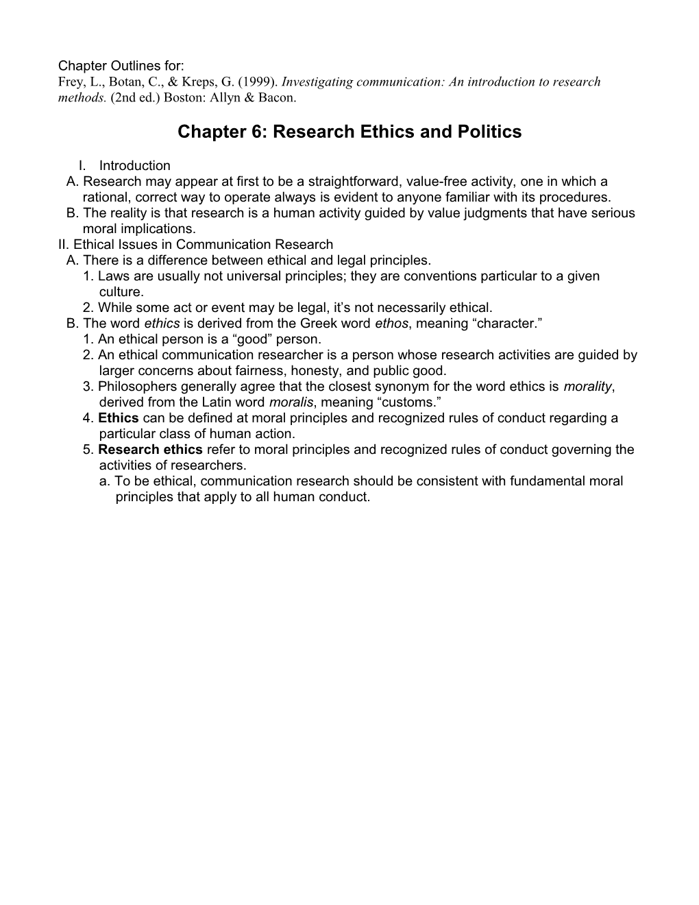 INVESTIGATING COMMUNICATION 2Nd Edition: CHAPTER OUTLINES