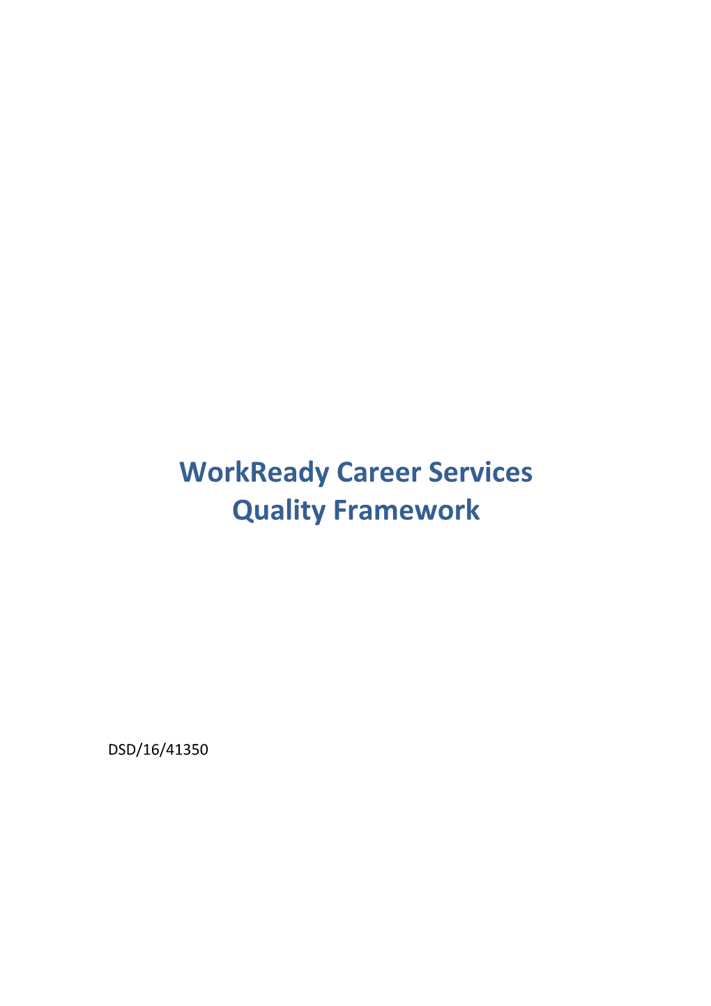 Careers SA Quality Framework