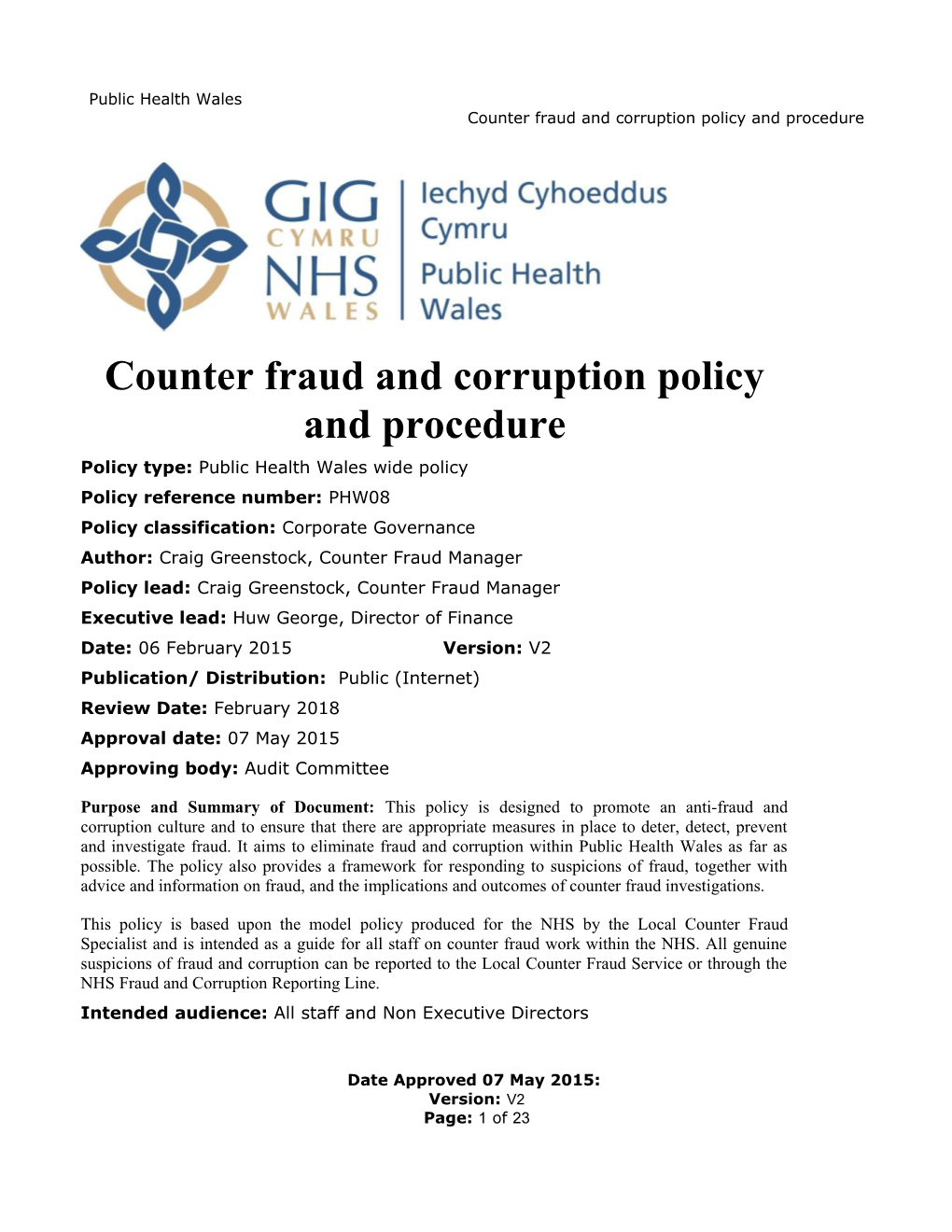 1.1The NHS Counter Fraud Service