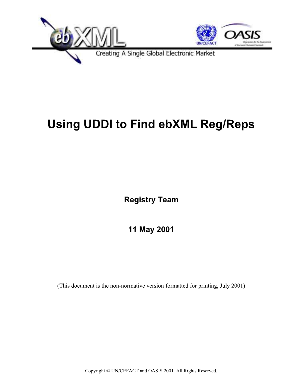 Registry Team May 2001