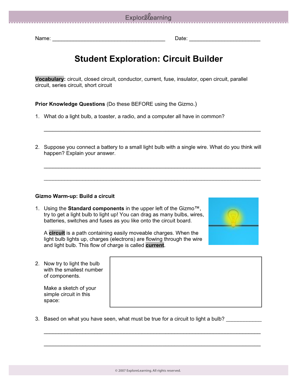 Student Exploration Sheet: Growing Plants s24