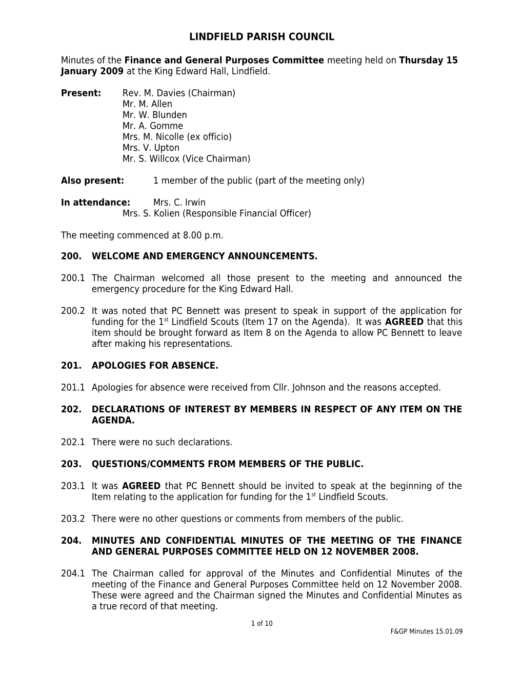 Lindfield Parish Council